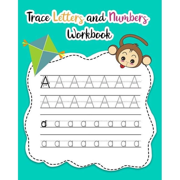 Trace Letters and Numbers Workbook Trace Letters and Numbers Workbook: Learn How to Write Alphabet Upper and Lower Case and Numbers, Book 2, (Paperback)