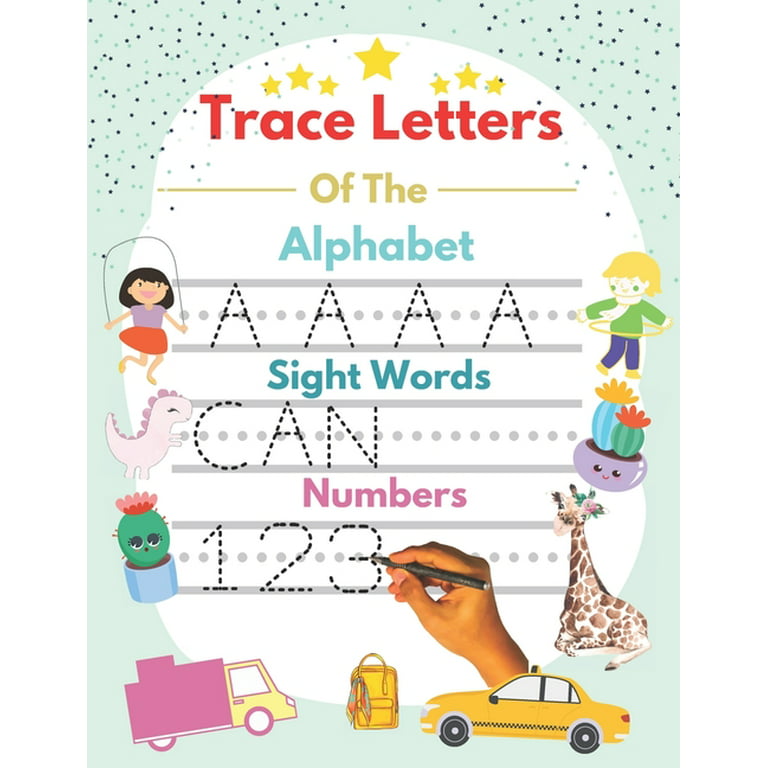 Handwriting Practice Book for Kids Ages 6-10 : Printing workbook for Grades  1, 2 & 3, Learn to Trace Alphabet Letters and Numbers 1-100, Sight Words