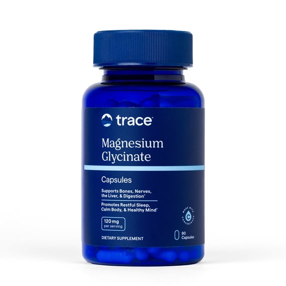 Trace Minerals Magnesium Glycinate Capsule Supplement for Healthy Sleep and Relaxation Support, 90 Count (90 Servings)