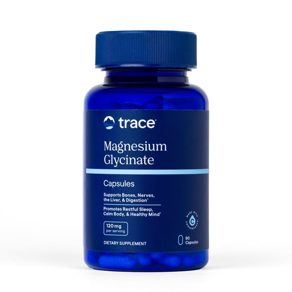 Trace Minerals Magnesium Glycinate Capsule Supplement for Healthy Sleep and Relaxation Support, 90 Count (90 Servings)