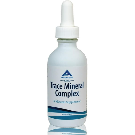 Trace Mineral Complex | Full Spectrum Minerals | Ionic Liquid Mineral Drops for Water | Electrolytes, Hydration Supplement | 2 fl oz Glass Bottle