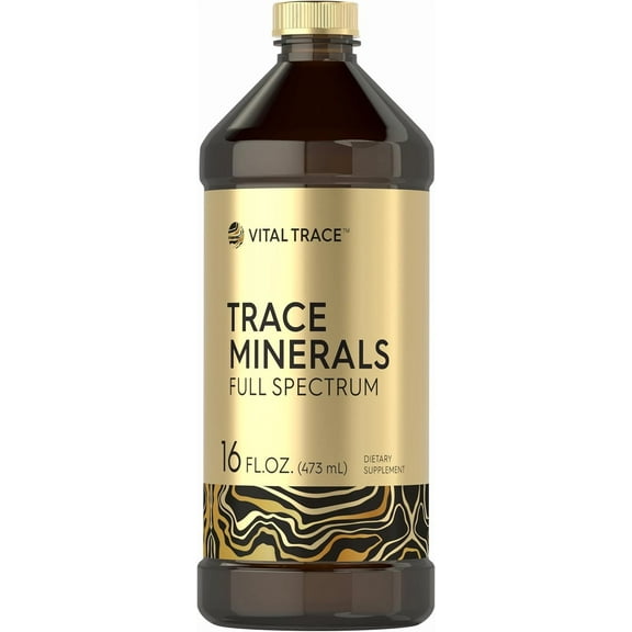 Trace Mineral Drops | 16 fl oz | Full Spectrum Minerals Supplement | by Vital Trace