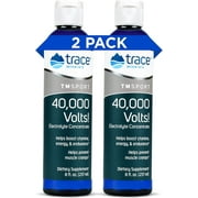 Trace Minerals | 40,000 Volts Liquid Electrolyte Concentrace Drops | Supports Normal Body Hydration, Muscle Stamina and Energy | Ionic Minerals, Magnesium, Potassium | 48 Serving Bottle (Pack of 2)