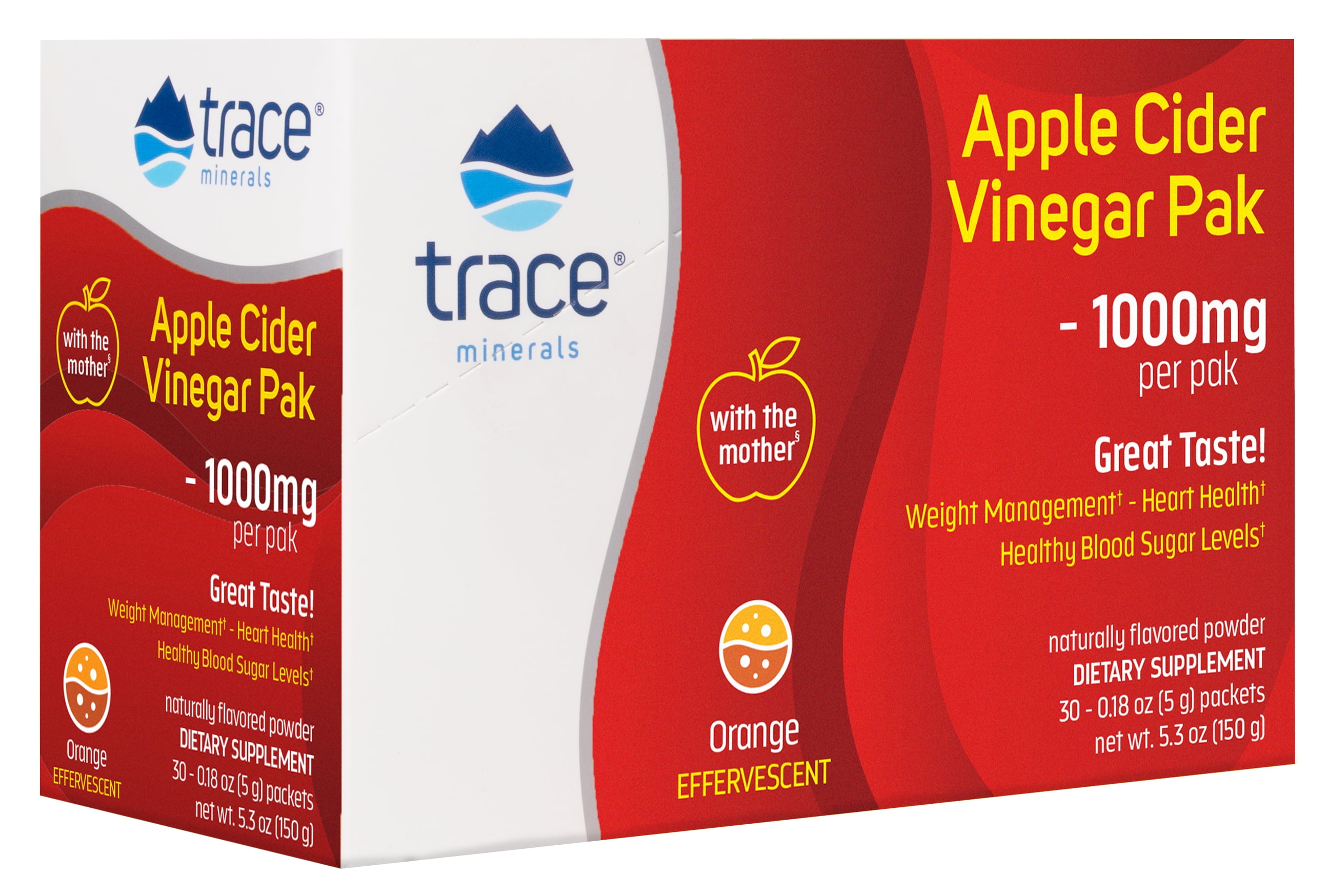 Trace Minerals Apple Cider Vinegar Pak Natural Dietary Supplement