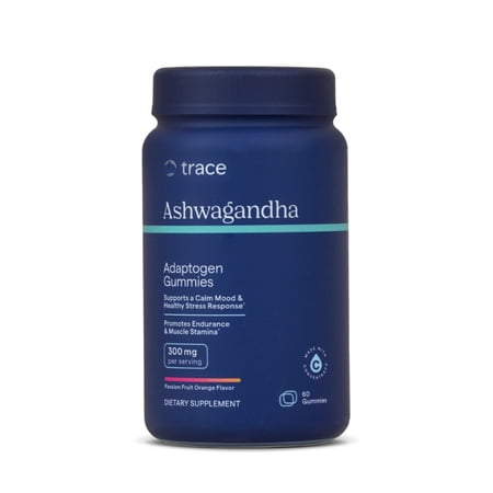 Trace Minerals Ashwagandha - Ashwagandha Gummies for Supporting A Healthy Mindset - Calming Supplement - Better Sleep - Immune System & Energy Support - Passion Fruit Orange - 60 Count (30 Servings)
