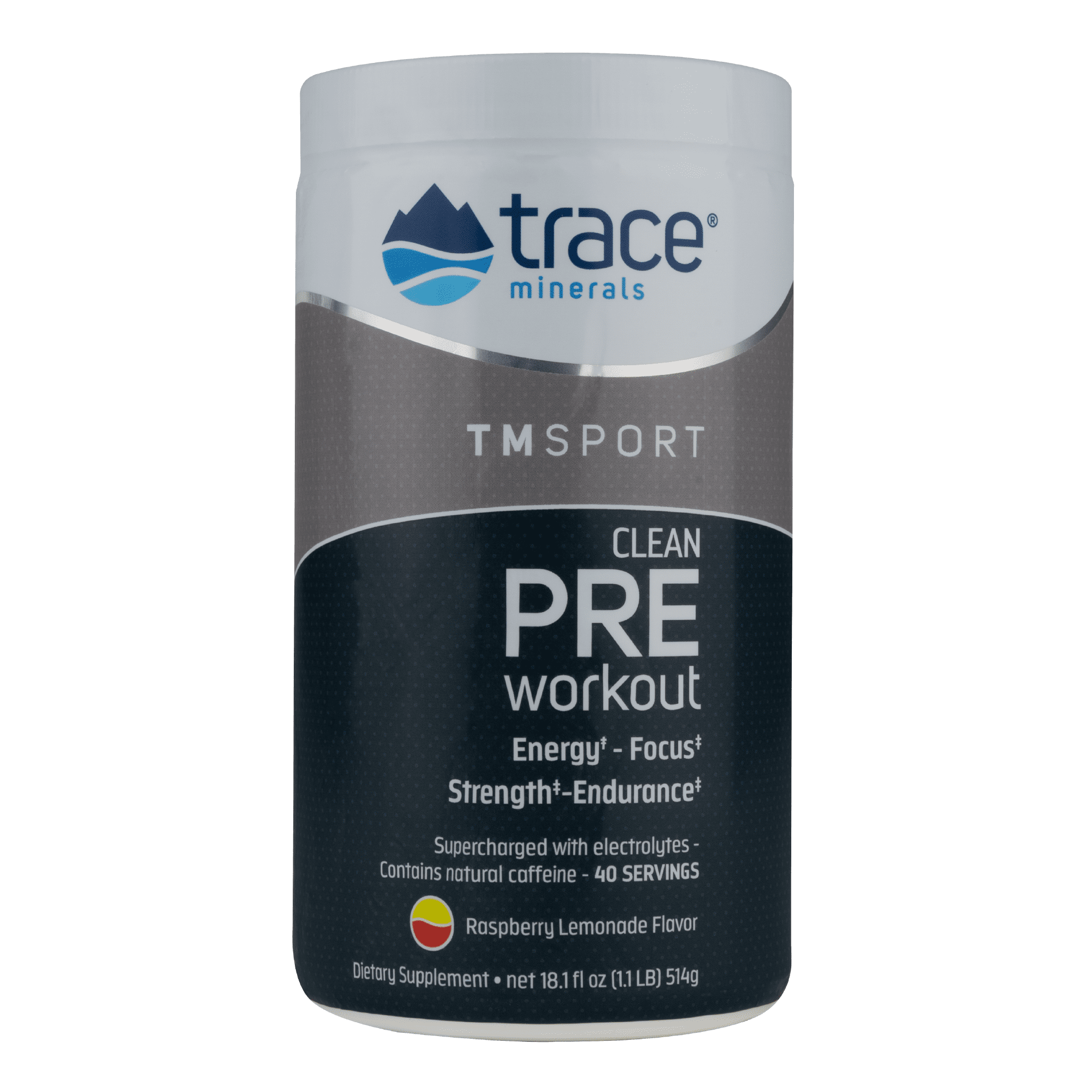 Trace Minerals Research Pre-Workout Supplement, Raspberry Lemonade - 13 oz canister