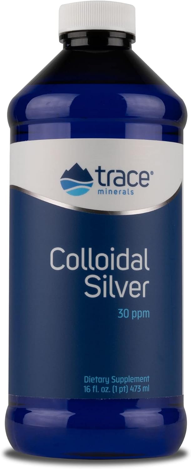 Trace Minerals Colloidal Silver Liquid 30 PPM Safe Dose Mineral
