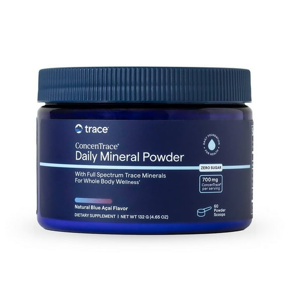 Trace Minerals ConcenTrace Daily Mineral Powder Supports Energy & Digestion - 60 Servings