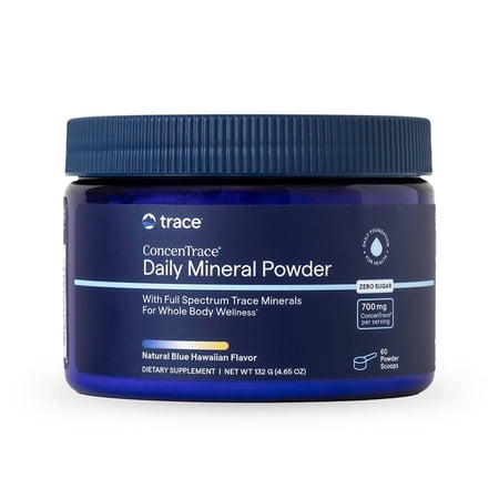 Trace Minerals ConcenTrace Daily Mineral Powder Supports Energy & Digestion - 60 Servings
