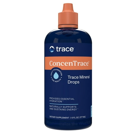 ConcenTrace Trace Mineral Drops, Full Spectrum Minerals, Energy, Electrolytes, Hydration, Ionic Liquid Magnesium, 6 oz