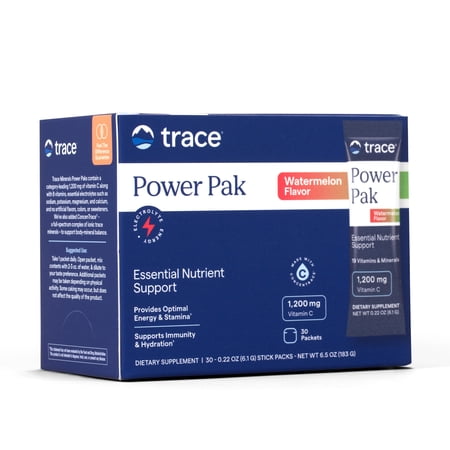 Trace Minerals Power Pak Multivitamin and Multimineral with 1200mg of Vitamin C 30 ct - Watermelon