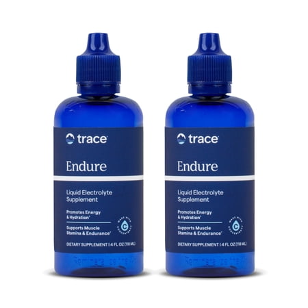 Trace Minerals Endure - Mineral Absorption Supplement - Electrolyte Supplement to Aid Hydration & Healthy Energy - Performance Support with Magnesium & Chloride - 4 fl oz (Pack of 2) (96 Servings)