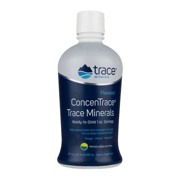 Trace Minerals | Flavored Concentrace I Natural Lemon Lime | Ready to Drink I 1 oz. Servings