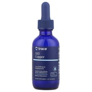 Trace Minerals Ionic Copper Liquid Supplement, 2 fl oz, 48 Servings, Ionic bioavailable copper, 333% daily value per serving, 70+ trace minerals, Supports red blood cell formation, Unflavored