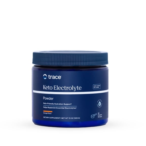 Trace Minerals Keto Electrolyte Powder Drink Mix, Sugar Free, Orange Flavor, 55 Servings