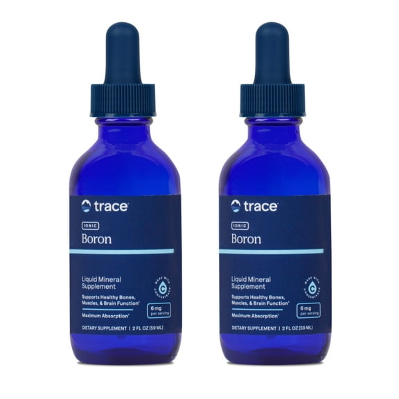 Trace Minerals Ionic Boron - Liquid Ionic Boron Supplement for Daily Health Support - Bone, Muscle & Connective Tissue Support - Healthy Mindset - Vegan & Gluten-Free - 2 fl oz (96 Servings, 2 Pack)