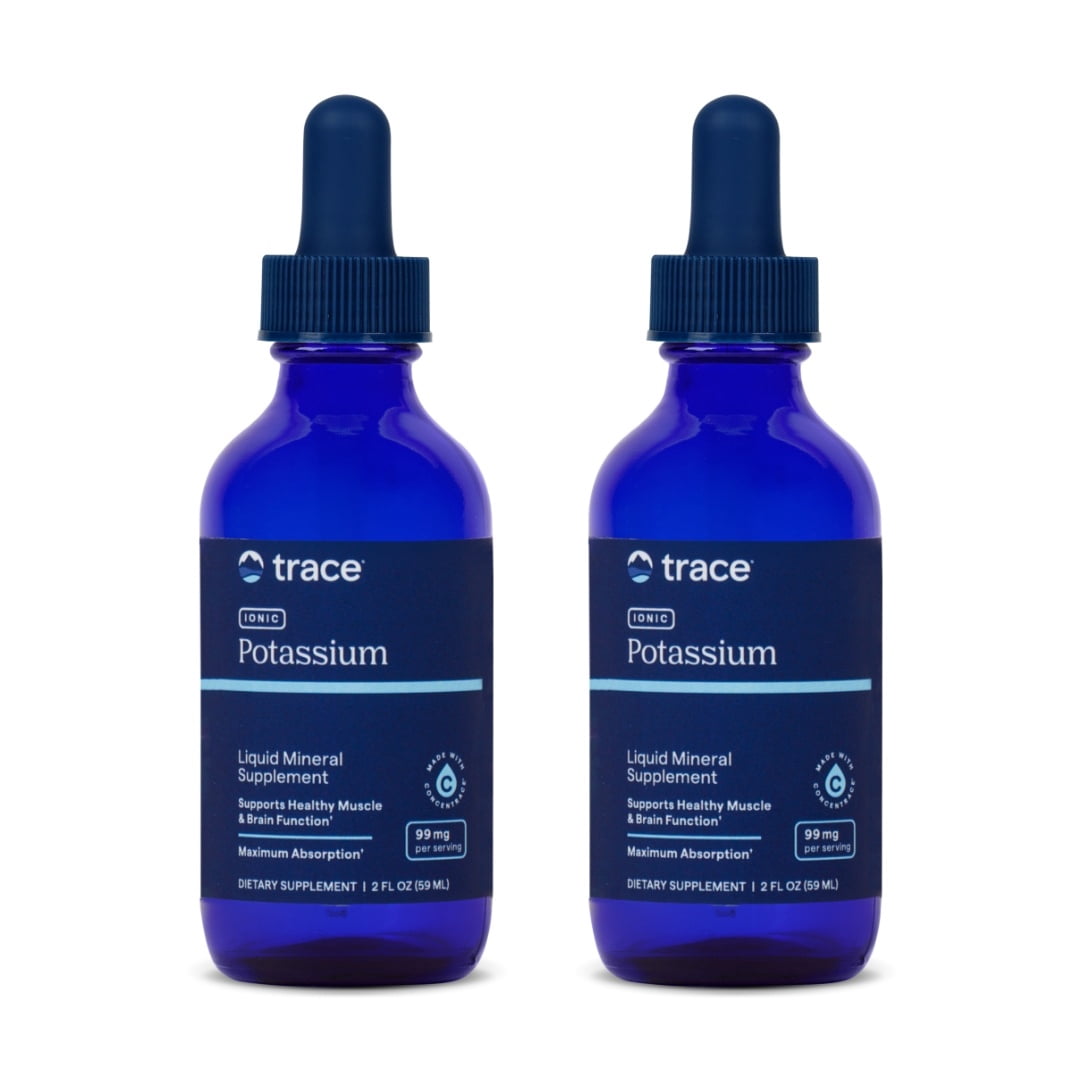 Potassium Powered Trace Minerals Ionic Potassium - Liquid Potassium Supplement for ...