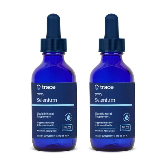 Trace Minerals Liquid Ionic Selenium - High-Absorption Selenium Supplement for Daily Immune Support - Hormone & Antioxidant Support - Gluten-Free - Vegan - Non-GMO - 2 fl oz (96 Servings, 2 Pack)
