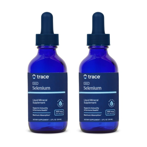 Trace Minerals Liquid Ionic Selenium - High-Absorption Selenium Supplement for Daily Immune Support - Hormone & Antioxidant Support - Gluten-Free - Vegan - Non-GMO - 2 fl oz (96 Servings, 2 Pack)