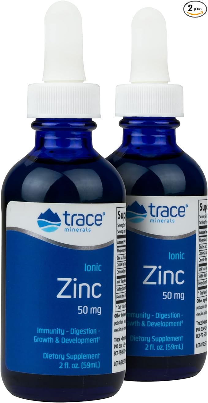 Trace Minerals Liquid Ionic Zinc 50 mg Zinc with Magnesium