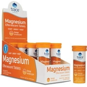 Trace Minerals Magnesium Effervescent Tablets, 80 Servings, Orange, Supports 300+ biochemical reactions, Energy & digestion support, Ionic form, Sugar-free, Muscle recovery