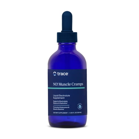Trace Minerals No Muscle Cramps Liquid Electrolytes, 4 oz, 60 Servings, Sugar-free electrolyte concentrate , Ionic trace minerals, Keto-friendly, 3rd party purity verified, Mixes into any drink