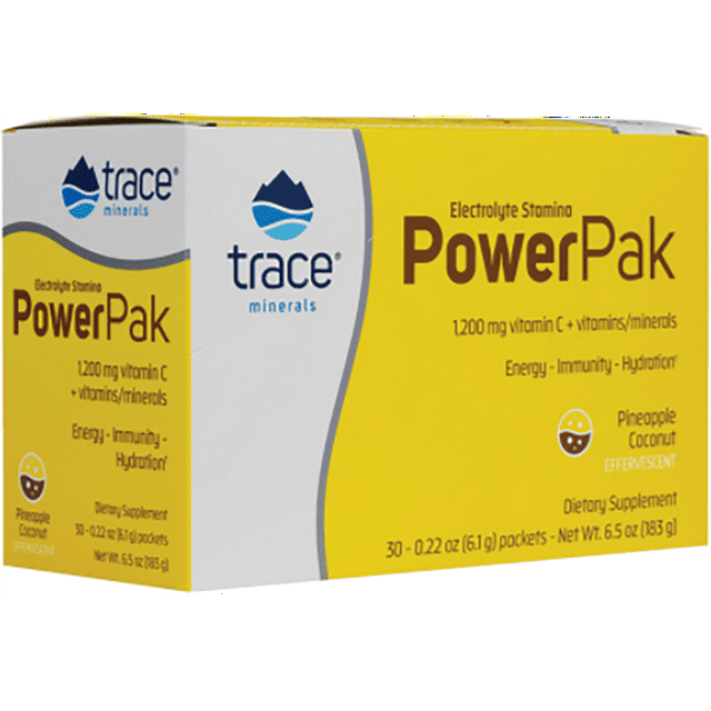 Trace Minerals Power Pak Electrolyte Powder Packets Pineapple