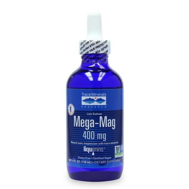 Trace Minerals Research Ionic MegaMag Liquid Magnesium, 400mg Vegan