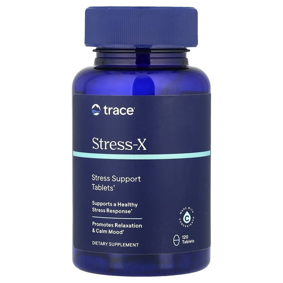 Trace Minerals | Stress-x Magnesium | Natural Stress Relief | Herbs I Gluten Free | 120 Tabs