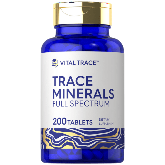 Trace Minerals Supplement | 200 Tablets | Non-GMO & Gluten Free Complex | by Vital Trace