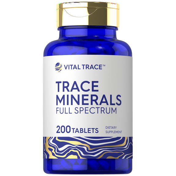 Trace Minerals Supplement | 200 Tablets | Non-GMO & Gluten Free Complex | by Vital Trace