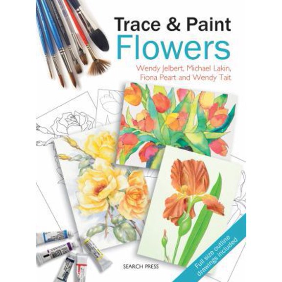 Pre-Owned Trace & Paint Flowers