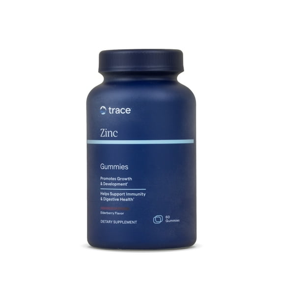 Trace Minerals Zinc - Zinc Gummy Supplement for Healthy Development & Immune Support - Digestion & Metabolism - Children's Gummy - Gelatin-Free & Vegan - Elderberry Flavor - 60 Count (30 Servings)