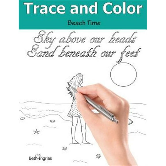 Trace and Color: Beach Time: Adult Activity Book (Paperback)