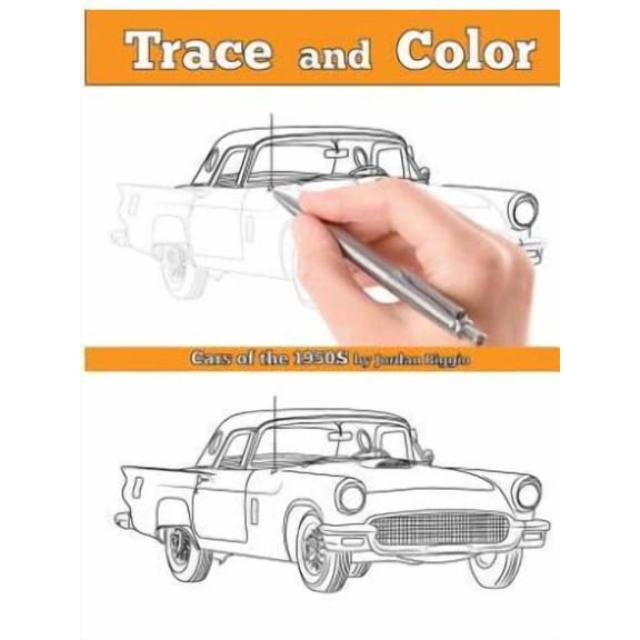 Trace and Color: Cars of the 1950s: Adult Coloring Book (Paperback)