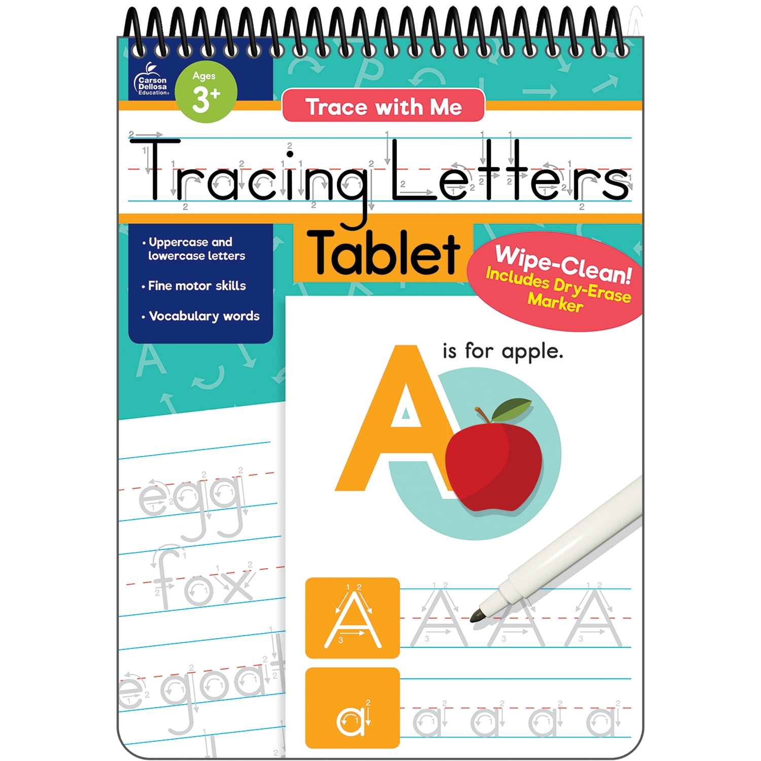 Grade Preschool-2 Trace with Me: Tracing Letters Activity Book eBook (PDF)