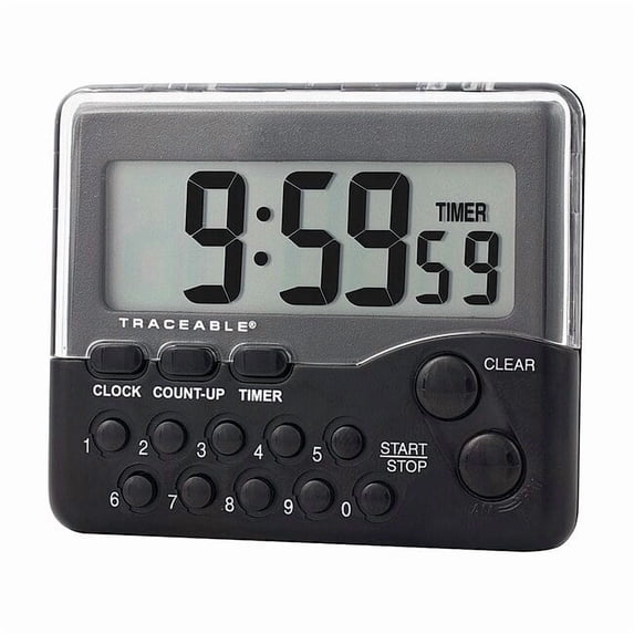 Traceable Digital Timer, Count Down,Count Up, 10hr 5027