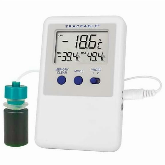 Traceable Ultra Calibrated Refrigerator/Freezer Thermometer (1 Plastic Bottle Probe)
