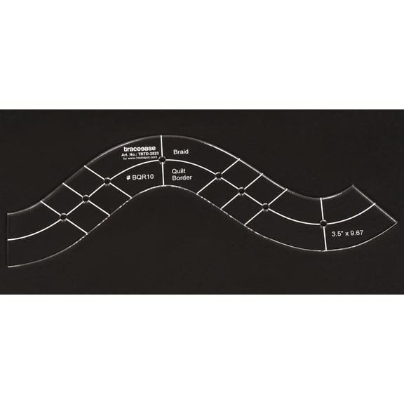 Traceease 1 Pcs Braid Border Quilt/ Applique Template 3.5" x 9.6" inches DIY Sewing Quilt Patchwork Templates for Quilting-- 1/8" Thick Template