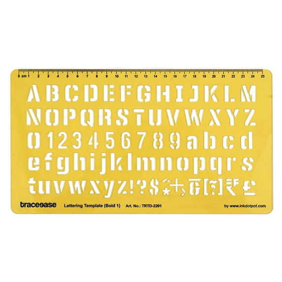 Traceease Alphabet Lettering Stencil,Alphabet templates Drafting Tools English Letter and Number Stencils