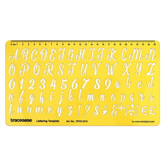 Traceease Alphabet Lettering Template Drafting Tools,Lower Case-Upper Case-Numbers Alphabet Letter Stencils