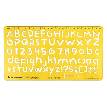 Traceease Alphabet Lettering Template Drafting Tools,Number Alphabet Lower & Upper Case Letter Stencils