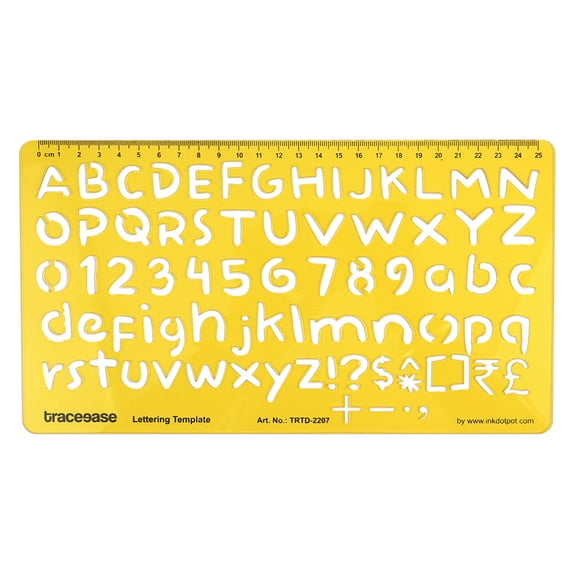Traceease Alphabet Lettering Template Drafting Tools,Number Alphabet Lower & Upper Case Letter Stencils