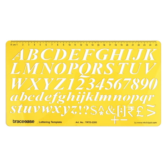 Traceease Alphabet Lettering Template,Upper & Lower Case Drafting Tools English Alphabet Stencils