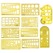 Traceease Architect Scale Interior Designing And Furniture Templates Architectural Stencils For House Plan Furniture Kitchen, Building, Set Of 10