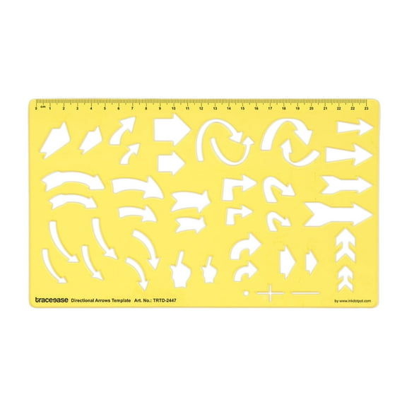 Traceease Arrows Drafting Directional Arrows Template Drawing Stencil,Designing Template Measuring Ruler