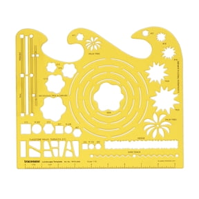 Traceease Drafting Tools Landscpae Template For Flagstones/Wire Fence/Tree / Hedge,Draft Stencils