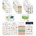 thumbnail image 1 of Traceease Educational Poster For Elementary School, Pack Of 25 Laminated Kids Learning Posters USA & World Maps- Solar System- Math & more - Great for Classroom/ HomeSchool- Room Dcor-BR, 1 of 7
