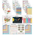 thumbnail image 1 of Traceease Educational Poster For Elementary School, Pack Of 25 Large 11 x 17 Inches Laminated Kids Learning Posters USA & World Maps-Solar System- Periodic Table- Math & more - Great for Classroom-LN, 1 of 1