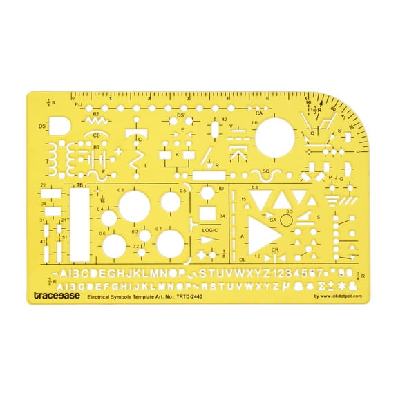 Traceease Electrical Drafting Electrical Symbols Template Drawing Stencil,Designing Template Measuring Ruler